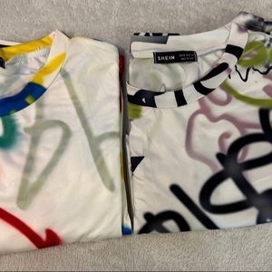 Bundle of 2 Women oversized shirts size M